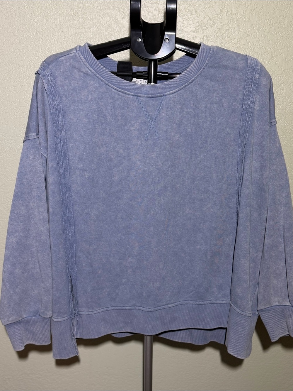 Jessica Simpson Vintage Wash Light Blue Crewneck Sweatshirt